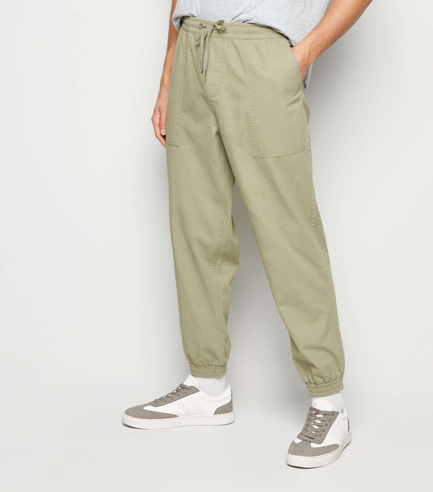 Olive Cuffed Cargo Trousers