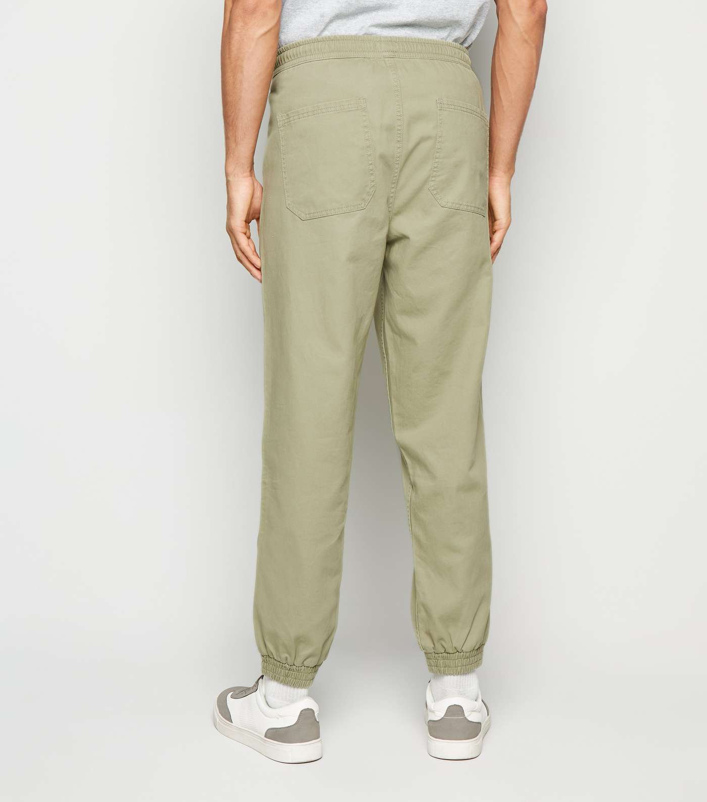 Olive Cuffed Cargo Trousers Image 3