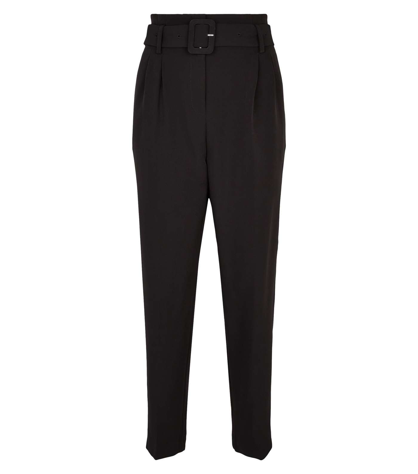 NA-KD Black Belted Trousers Image 4