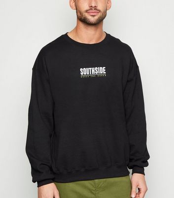 black slogan sweatshirt