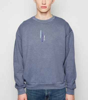 Image of Grey Vertical City Slogan Sweatshirt New Look