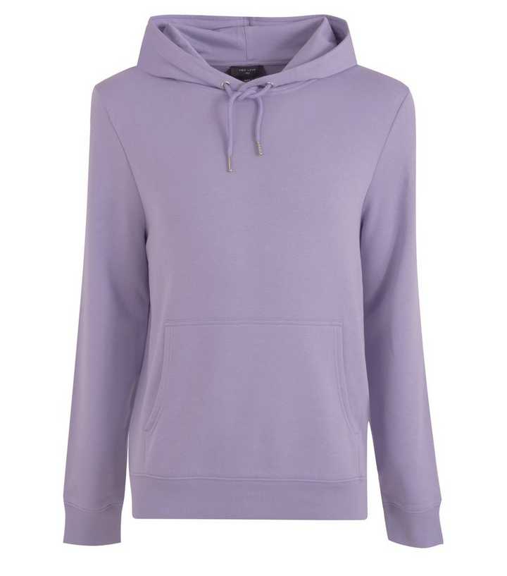 Light Purple Plain Long Sleeve Hoodie | New Look