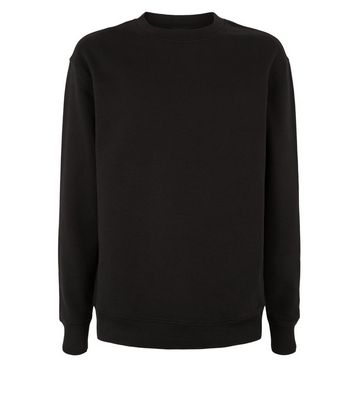 Image of Black Crew Sweatshirt New Look