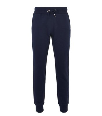 Image of Navy Cuffed Joggers New Look