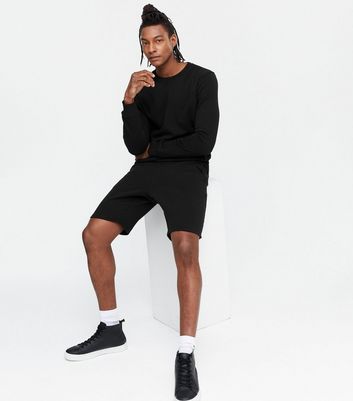 Black Plain Jersey Shorts | New Look