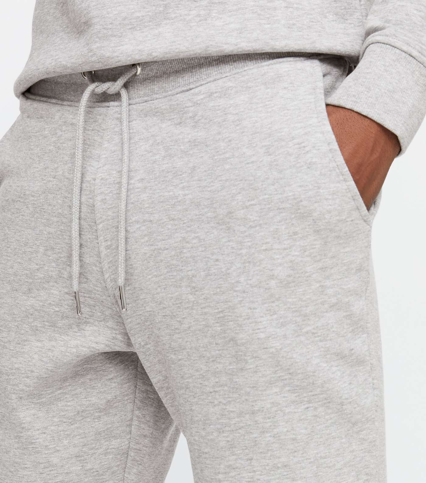 Grey Marl Jersey Shorts Image 3