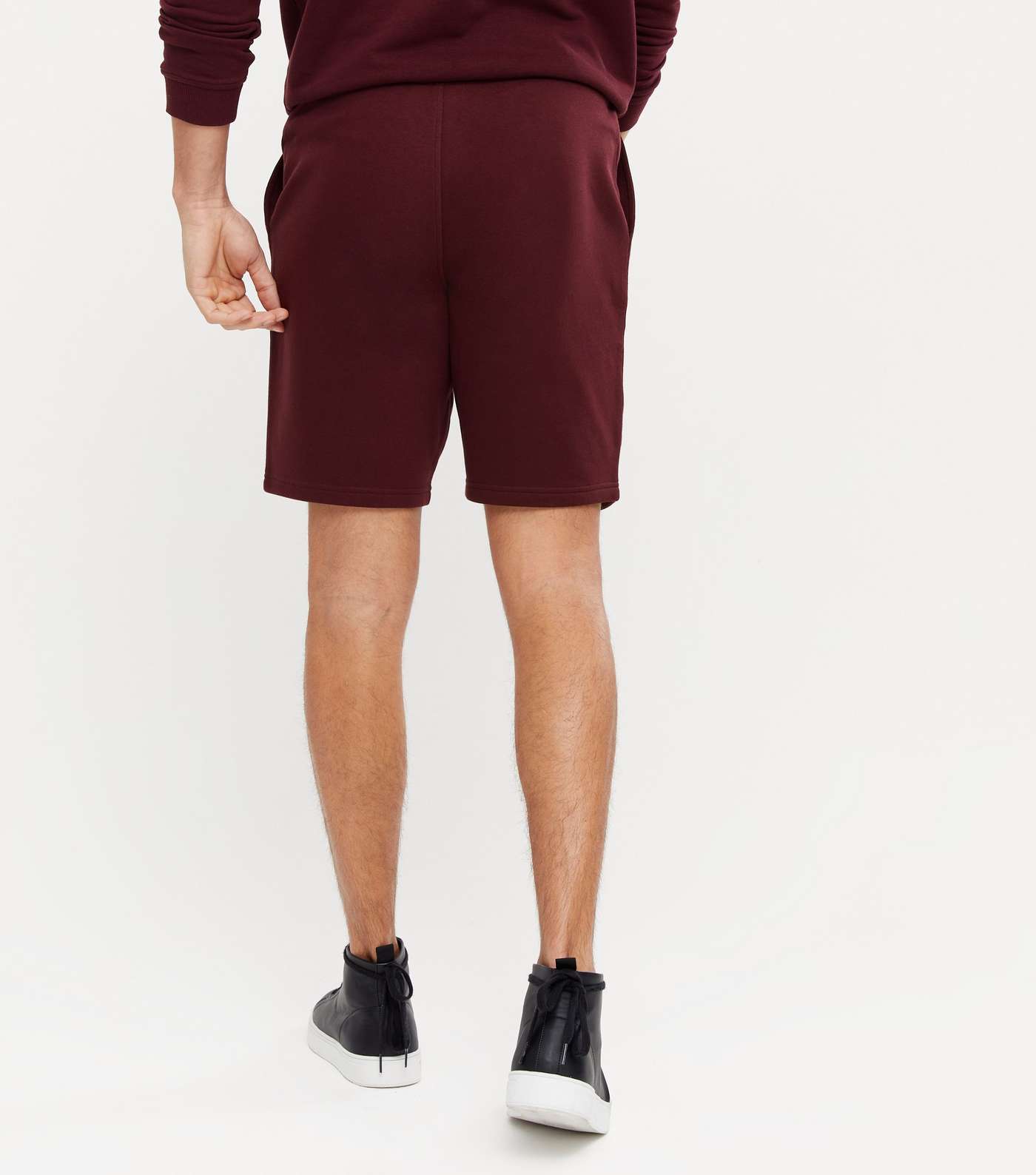 Burgundy Jersey Shorts Image 4
