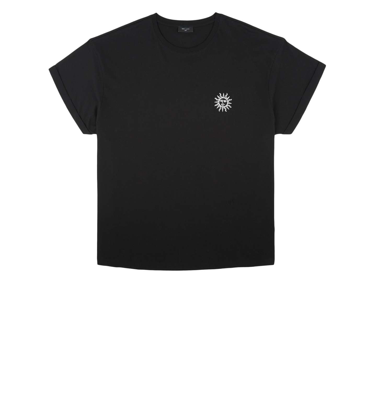 Plus Size Black Sun Embroidered T-Shirt Image 4