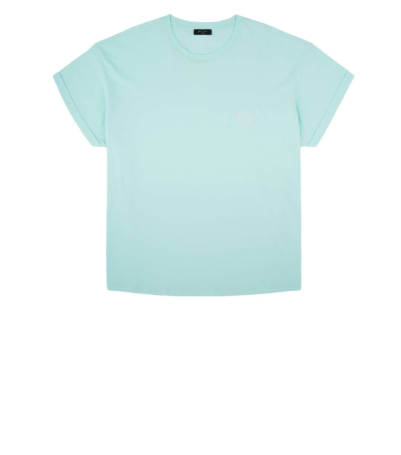 Plus Size Mint Green Sun Embroidered T-Shirt Image 4