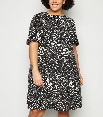 leopard print tea dress new look