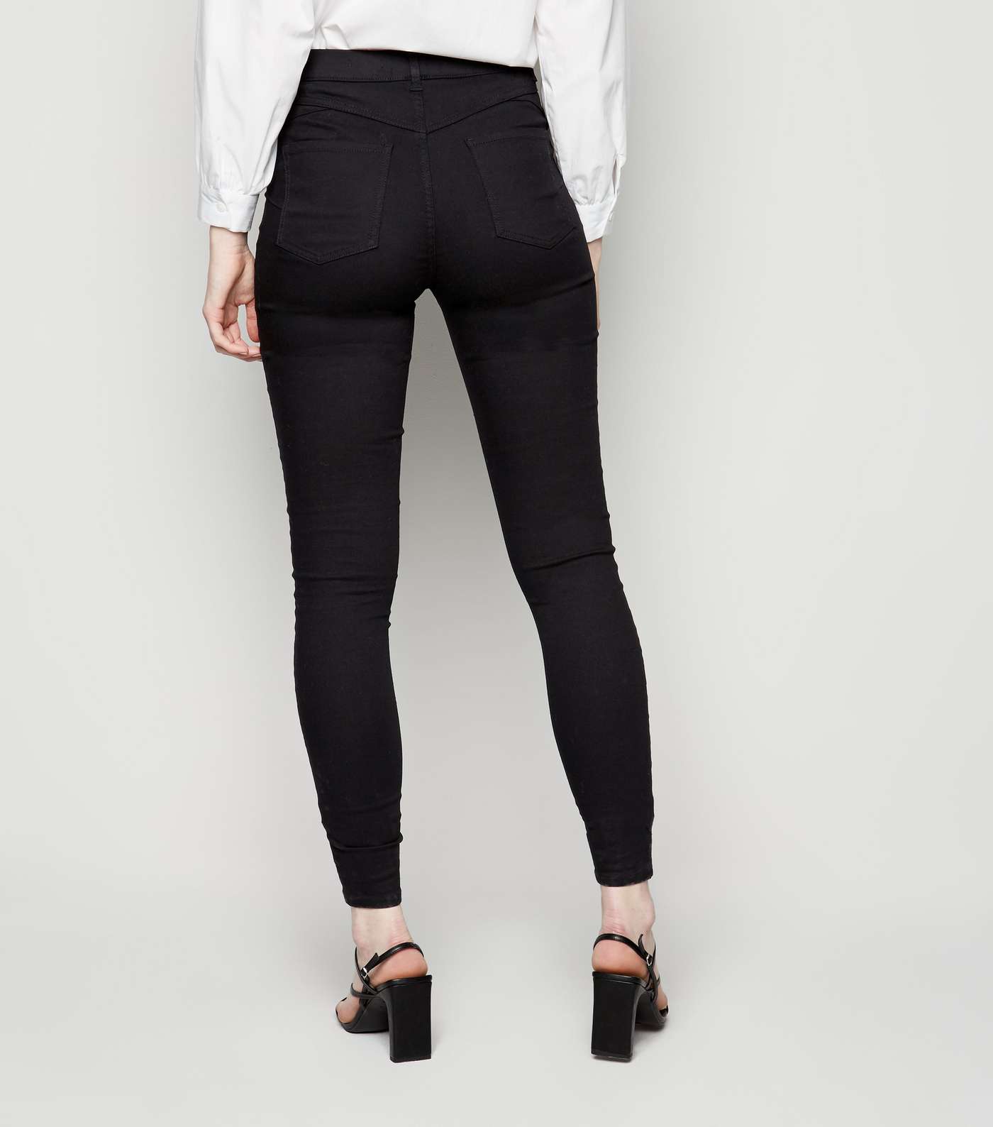 Tall Black Dark Wash 'Lift & Shape' Jenna Skinny Jeans Image 3