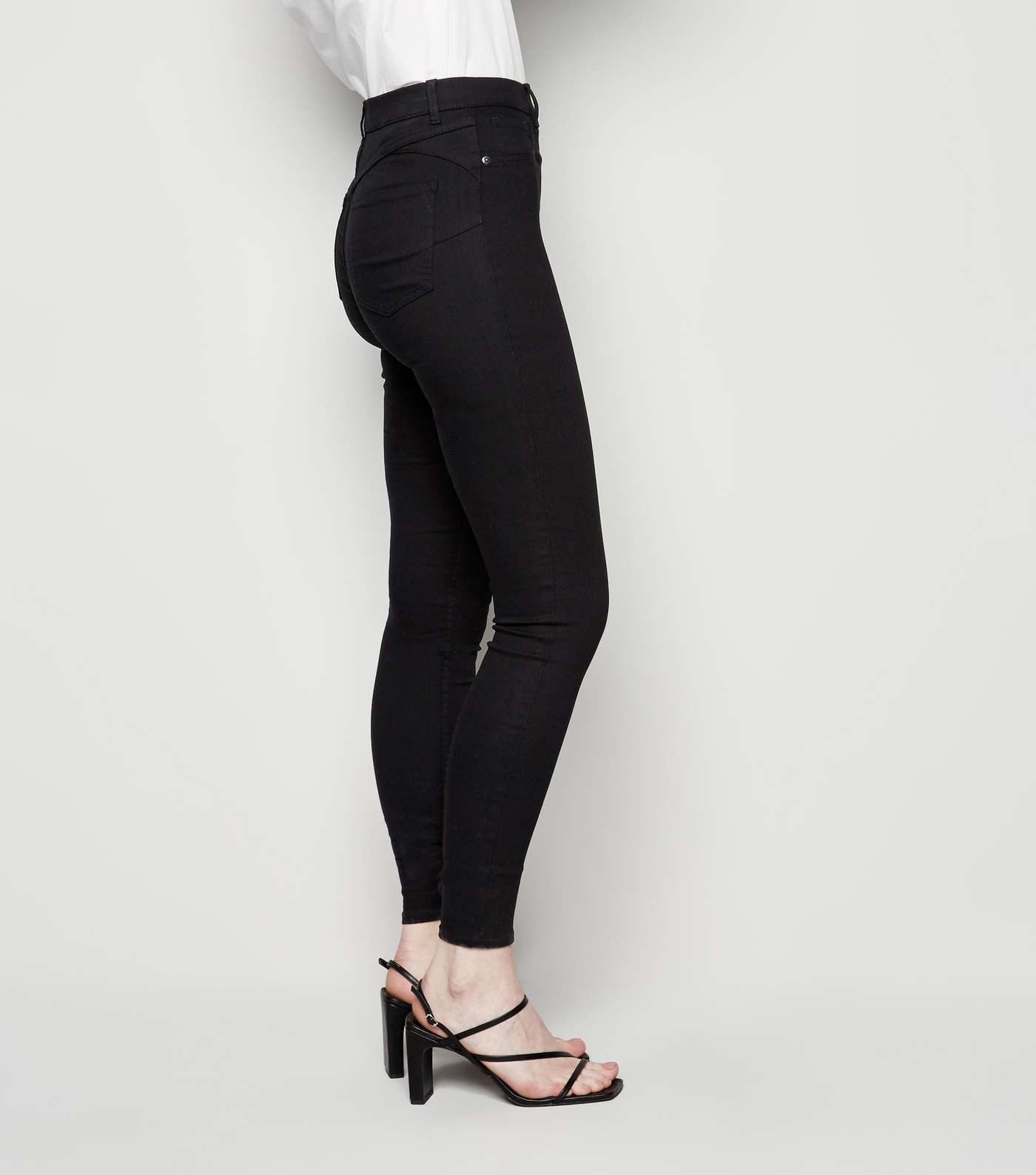 Tall Black Dark Wash 'Lift & Shape' Jenna Skinny Jeans Image 5
