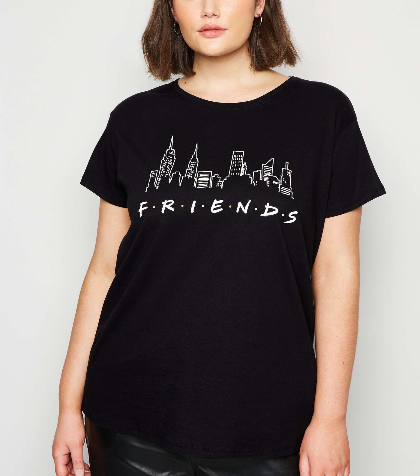 Curves Black Skyline Friends Logo T-Shirt 