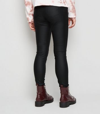 hallie leather look jeans