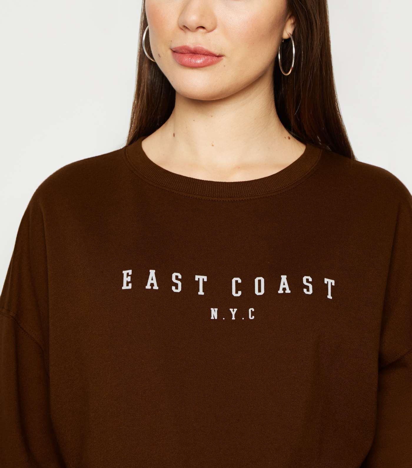 Maternity Rust East Coat Slogan Sweatshirt Image 5