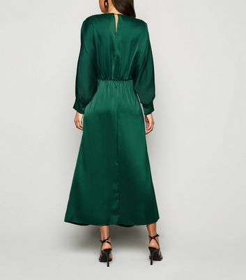 dark green midi dress uk