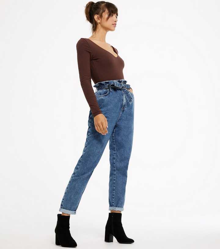 Jeans | Jean Mom Taille Haute Bleu Jean | Jennyfer Femme