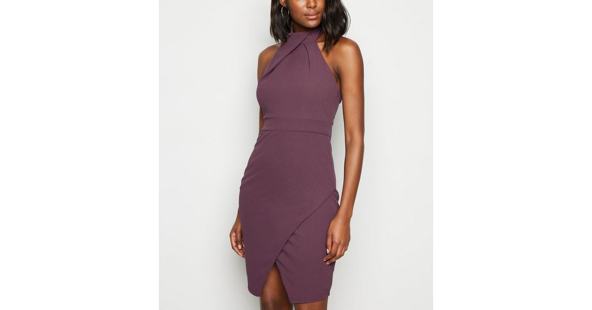 Urban Bliss Hellviolettes Neckholder Kleid New Look