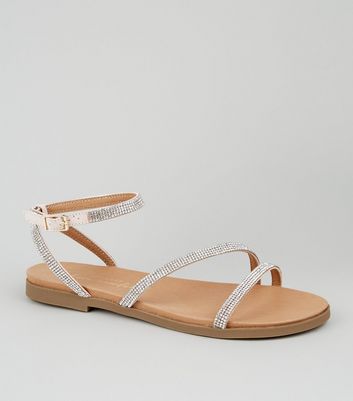 new look cream sandals