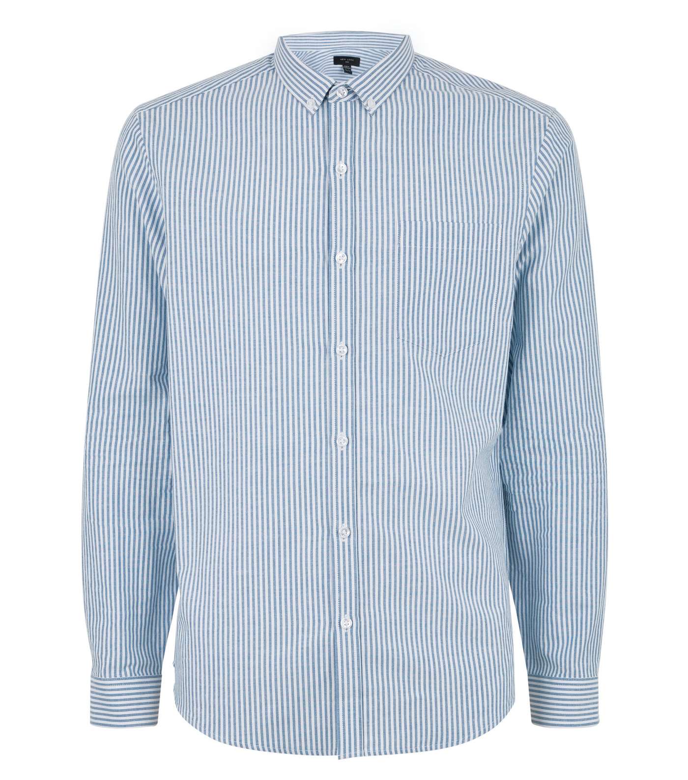 Pale Blue Stripe Long Sleeve Shirt Image 4