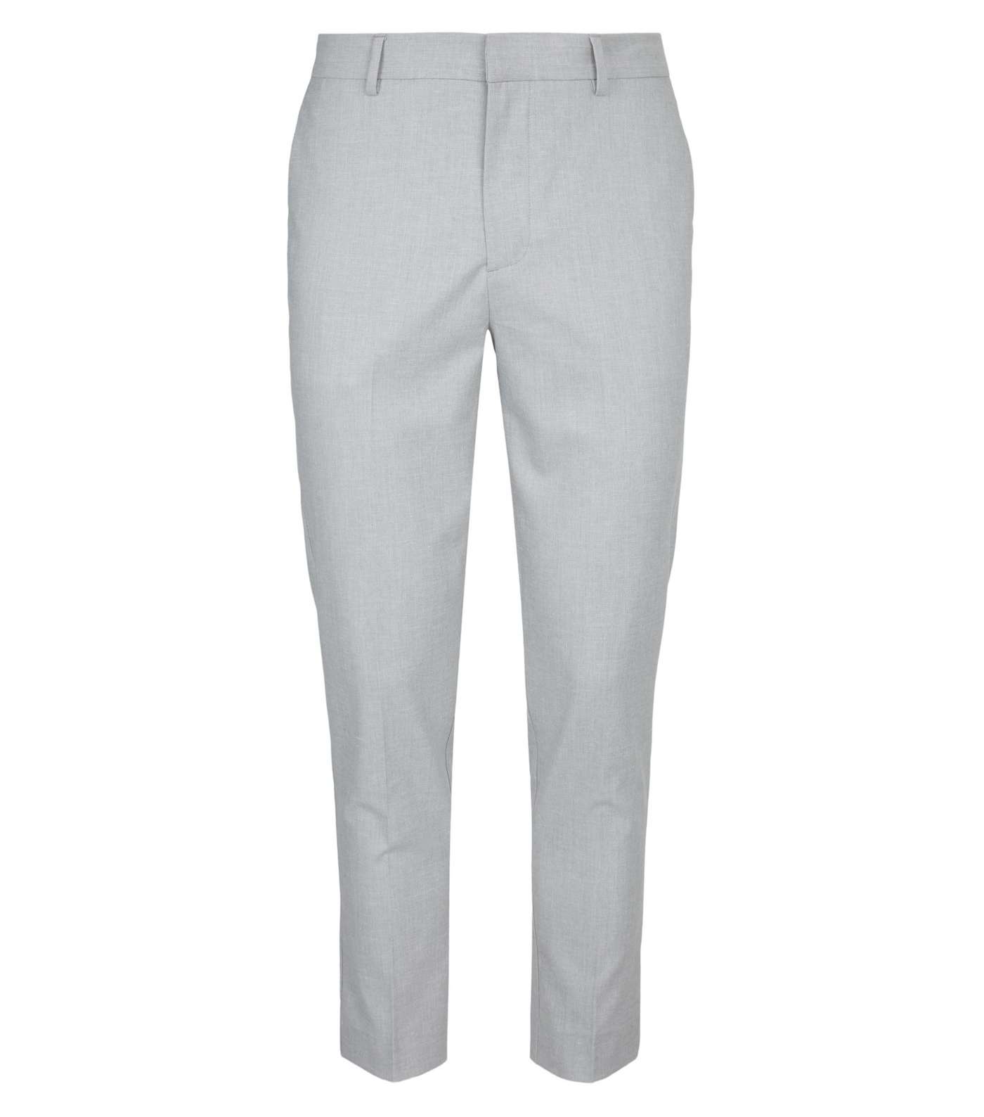 Pale Grey Slim Fit Trousers