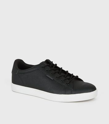 leather look trainers