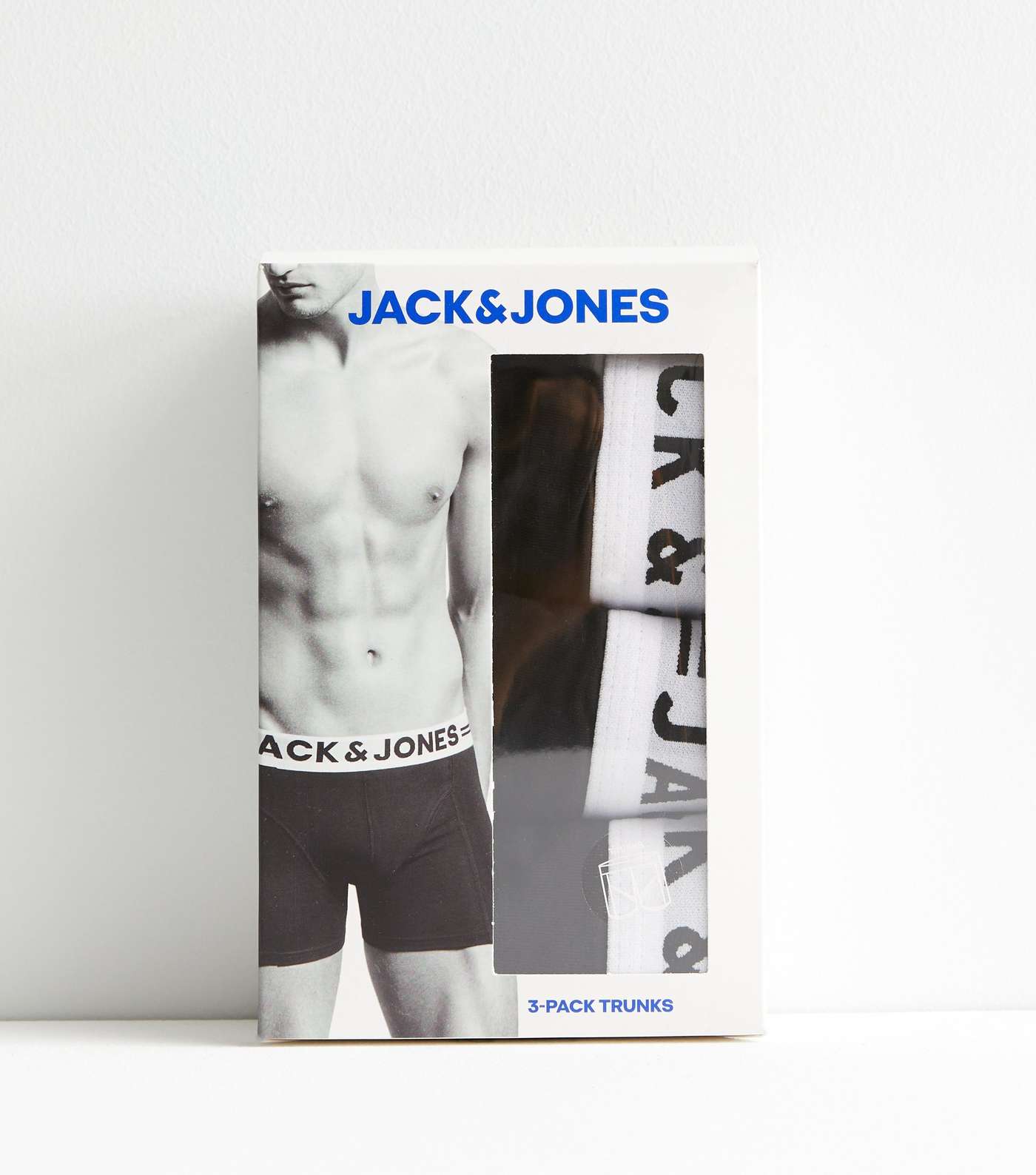 Jack & Jones 3 Pack Black Logo Boxers