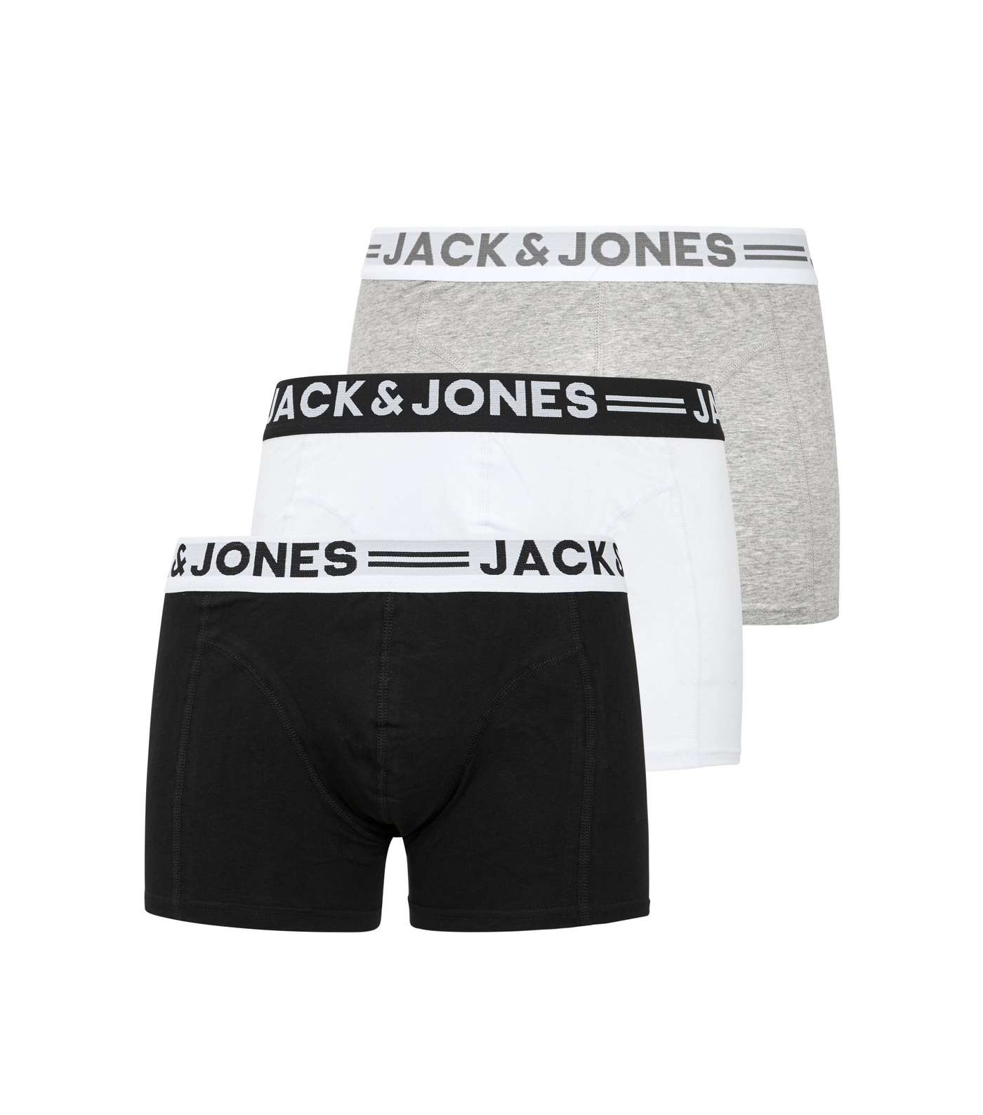 Jack & Jones 3 Pack Grey Boxers Image 2