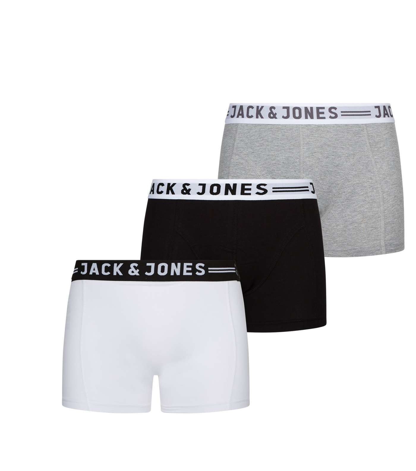 Jack & Jones 3 Pack Grey Boxers Image 3