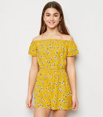 girls yellow playsuit