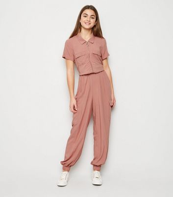 casual pink jumpsuit