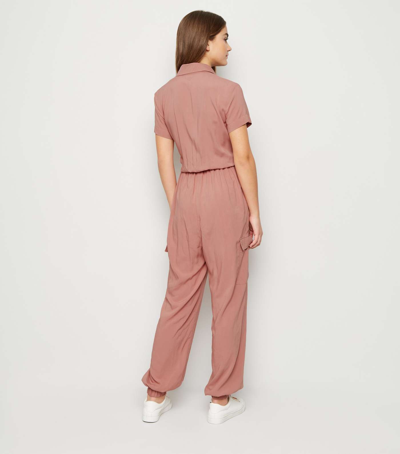Girls Mid Pink Utility Jumpsuit Image 2