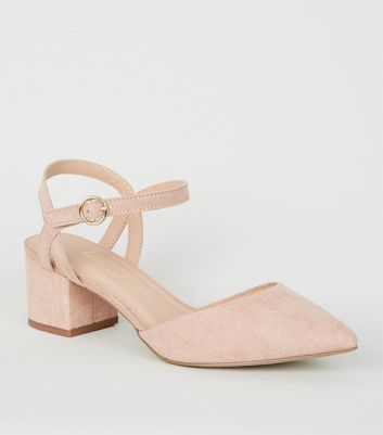 baby pink court heels