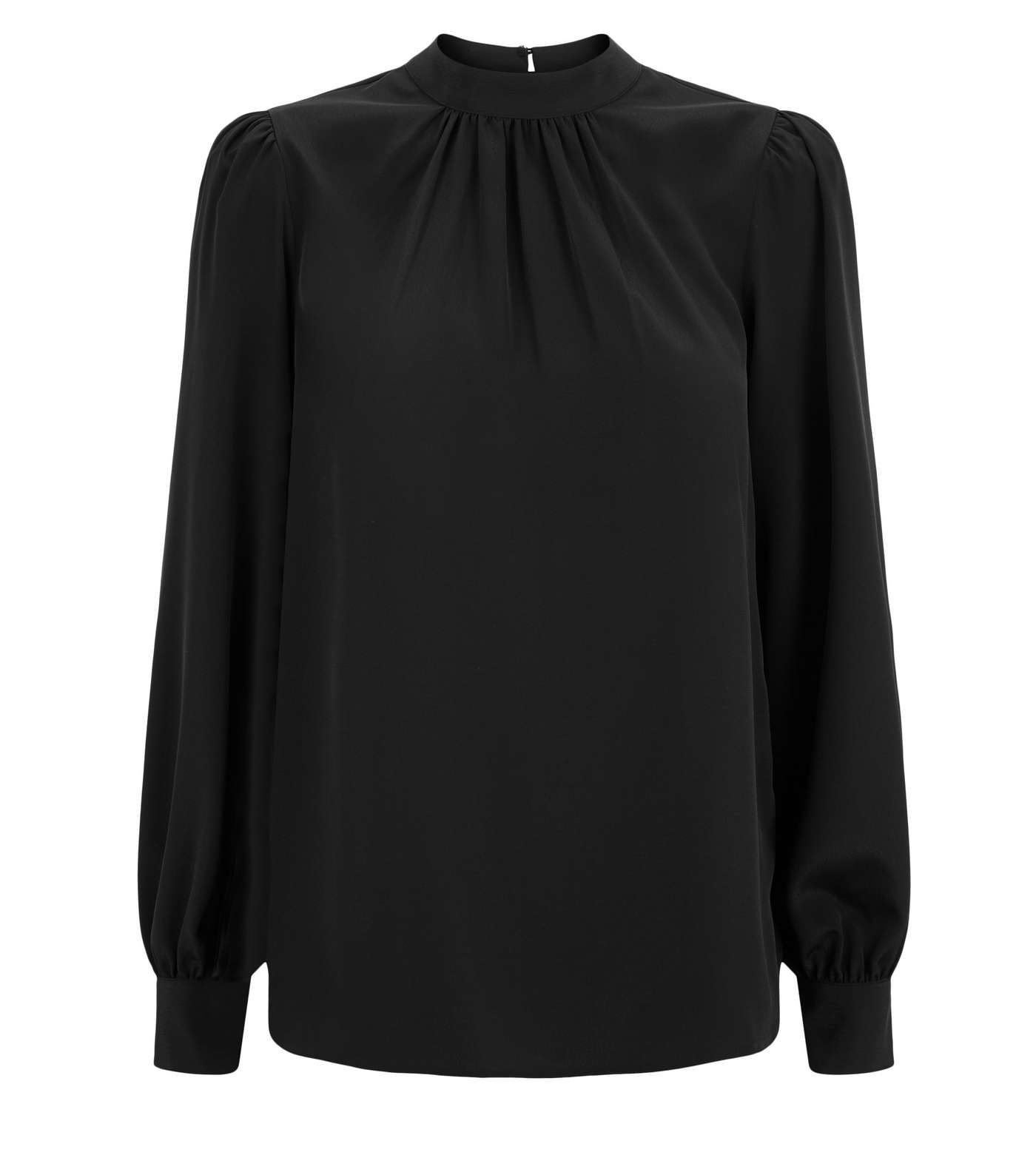 Black High Neck Blouse | New Look