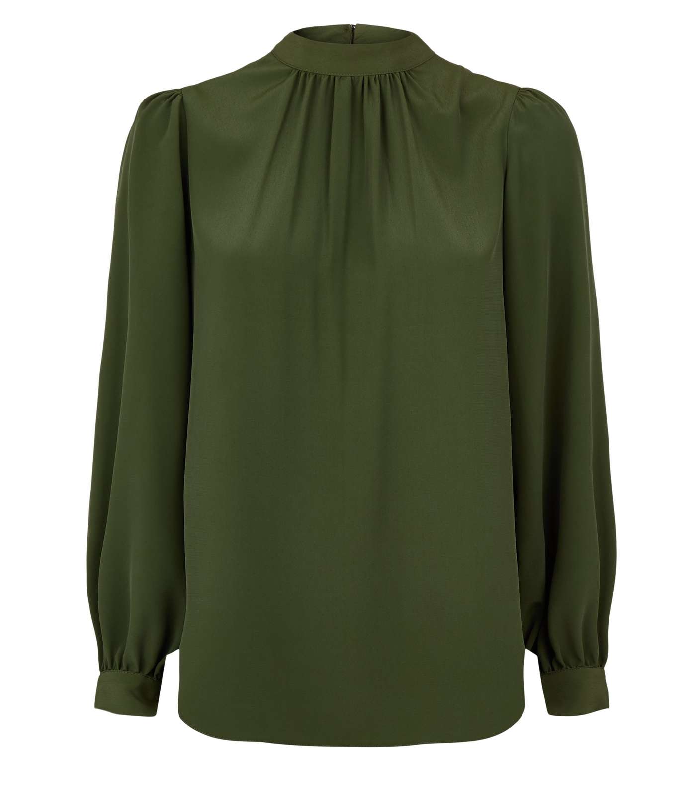 Green High Neck Blouse Image 4
