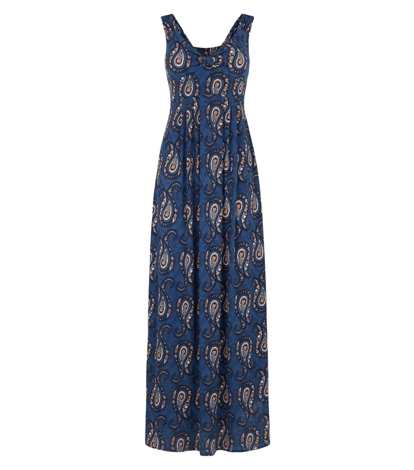 Mela Blue Paisley Print Maxi Dress Image 4