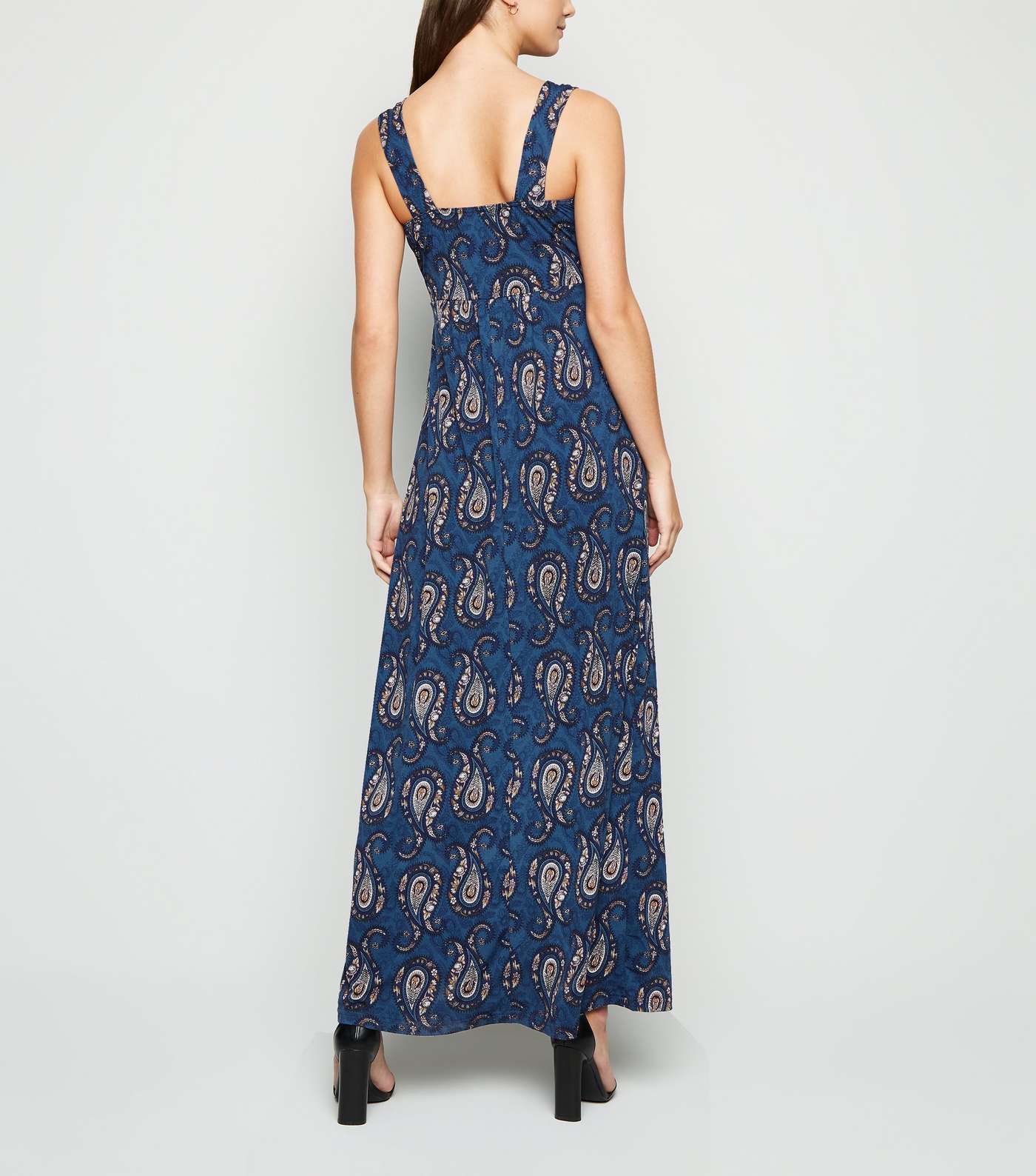Mela Blue Paisley Print Maxi Dress Image 2