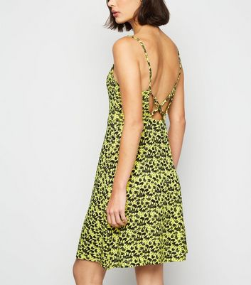 Neon yellow hot sale slip dress