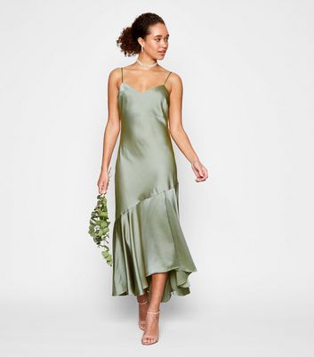 new look satin midi dress