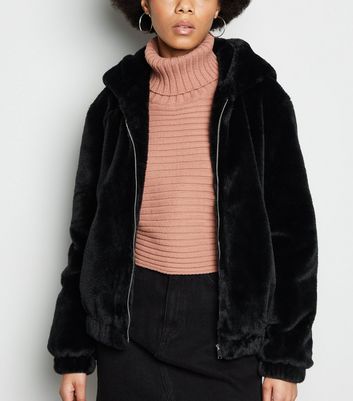 faux fur coats & jackets with hood