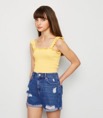 girls blue jean shorts