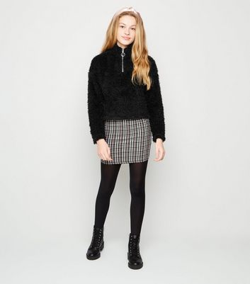 fluffy half zip sweatshirt