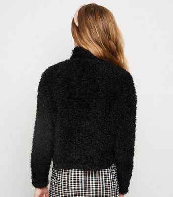 fluffy half zip sweater