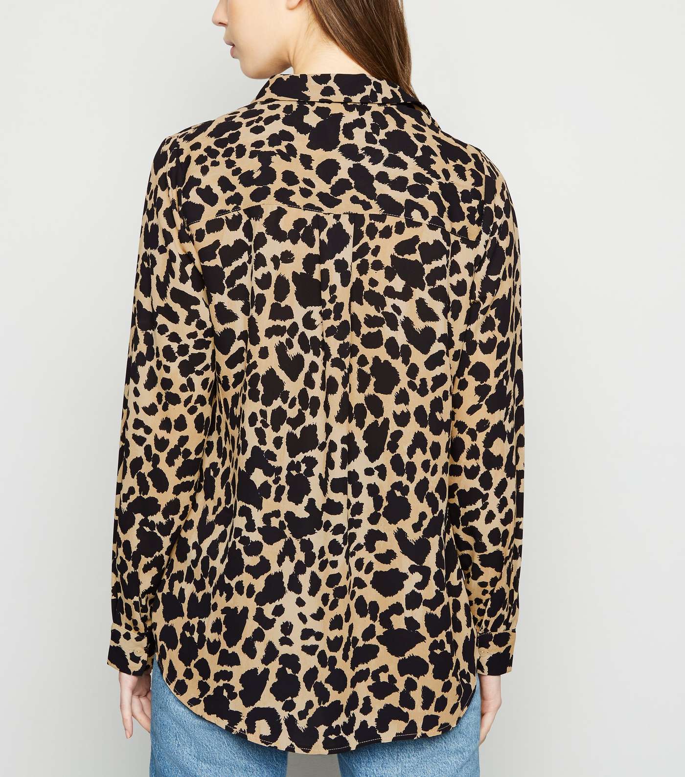 Tall Brown Leopard Print Shirt Image 3