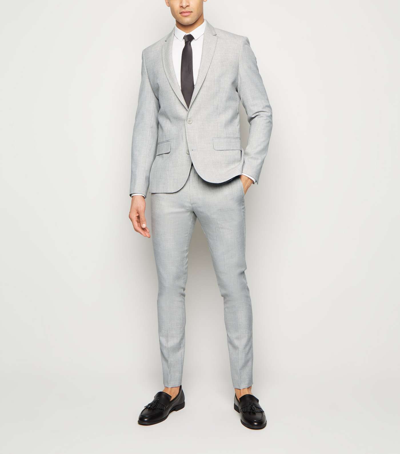 Light Grey Suit Jacket Image 5