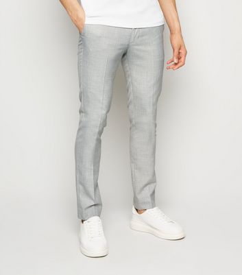 Pale Grey Skinny Suit Trousers | New Look