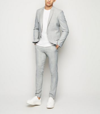 light grey skinny suit