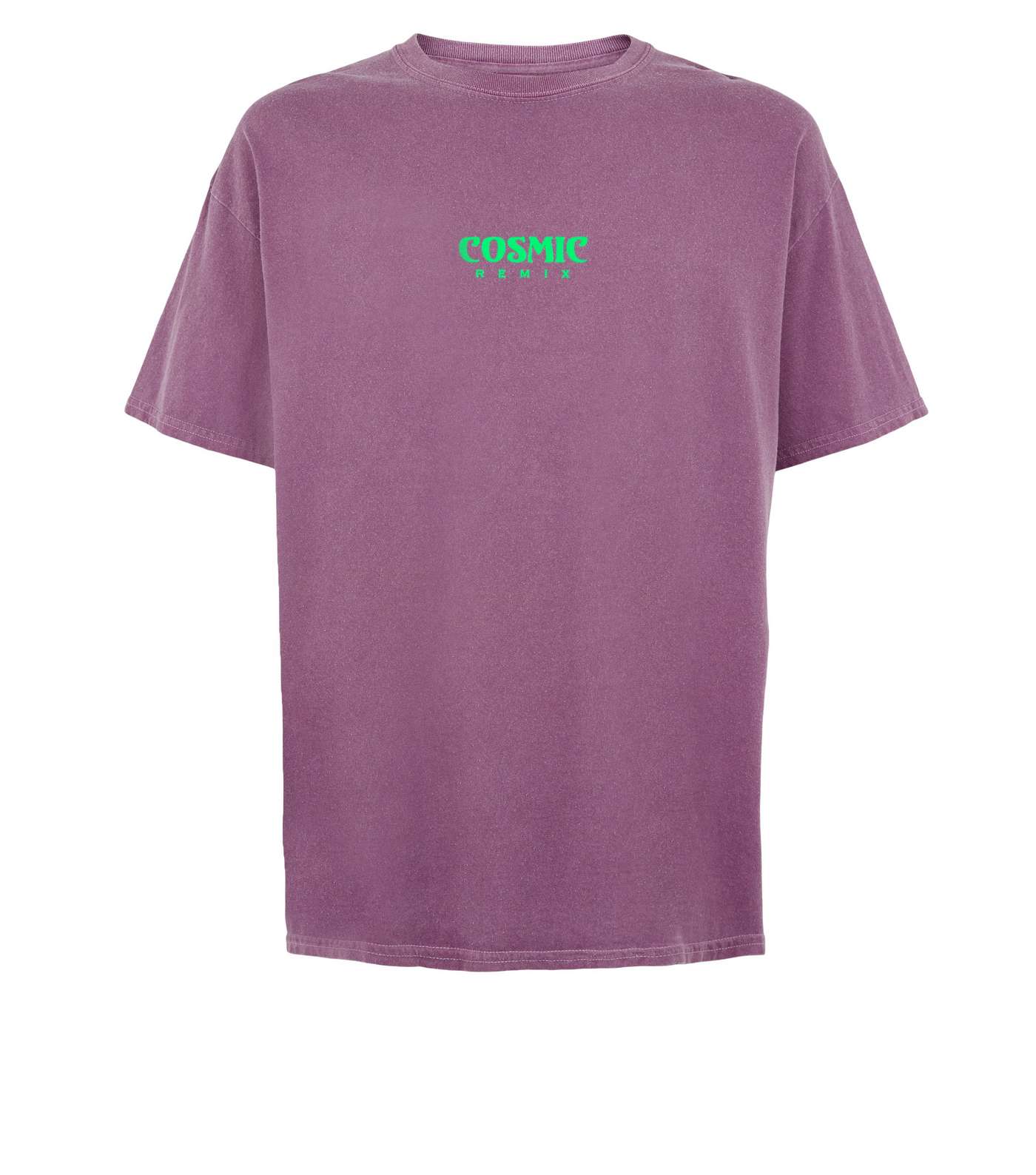 Lilac Cosmic Remix Slogan T-Shirt Image 4
