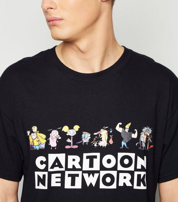 Black Cartoon Network Logo Oversized T Shirt New Look If you love the shows dexter's laboratory, harvey birdman, sealab, aqua teen hunger force, and cow and chicken, we've got the shirts for you. new look