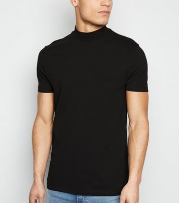 turtle neck black t shirt